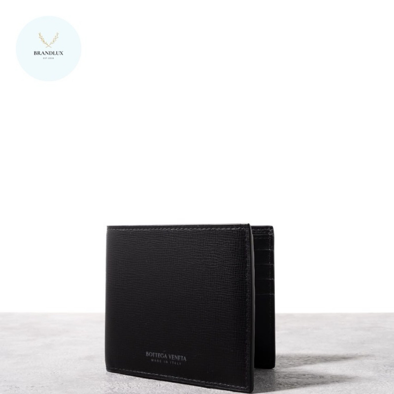 BOTTEGA VENETA Logo print bifold wallet Black