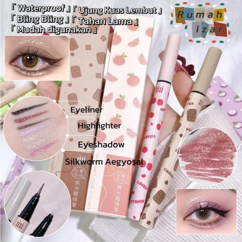 Xixi Eyeliner Party Pearl Ultra Slim Aegyosal Bling Bling Highlighter