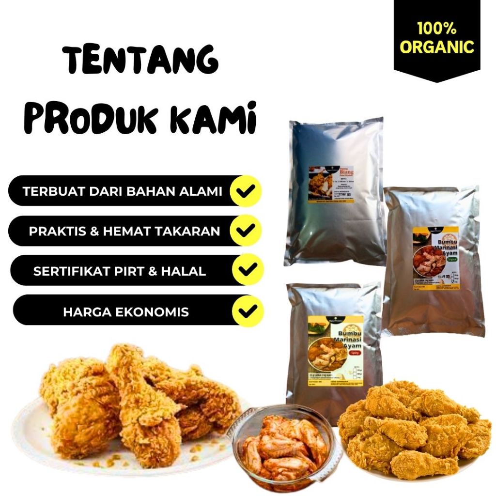 

LAKU Bumbu Marinasi Fried Chicken Premium Marinasi Ayam Geprek Krispi 1 Kg