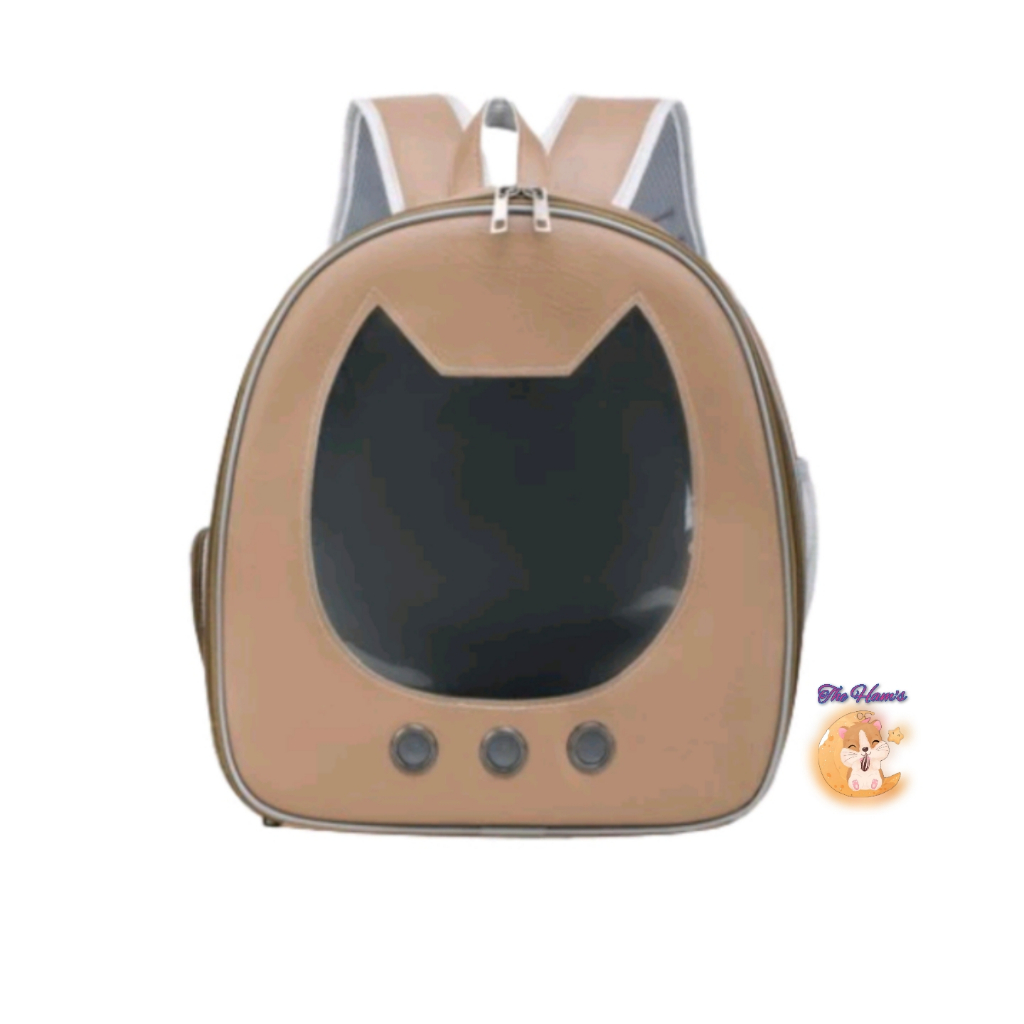 (The Ham's) Pet Rucksack 13.8 inch Tas Kucing Astronot Tas Ransel Hewan Nyaman dan Cat Bag Pet Trave