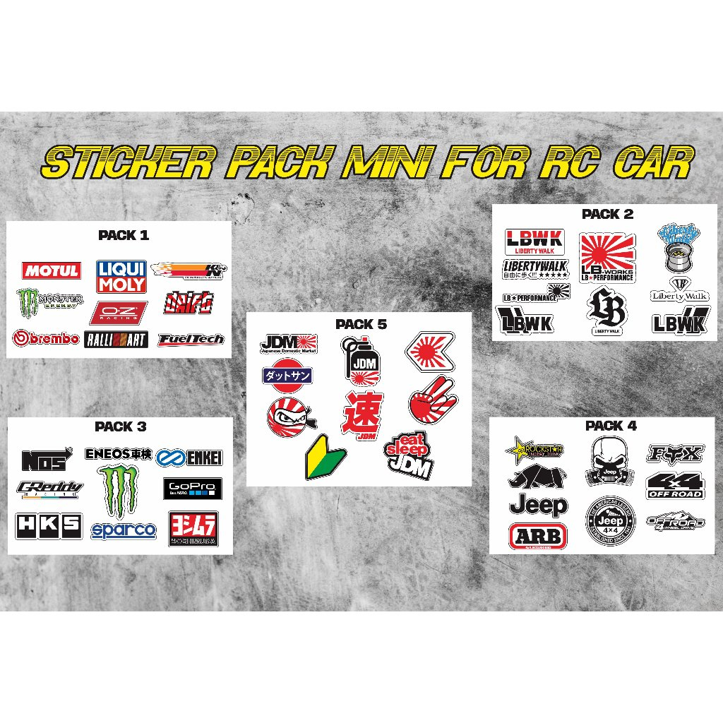 

STICKER PACK MINI UNTUK RC CAR ATAU CASE HP