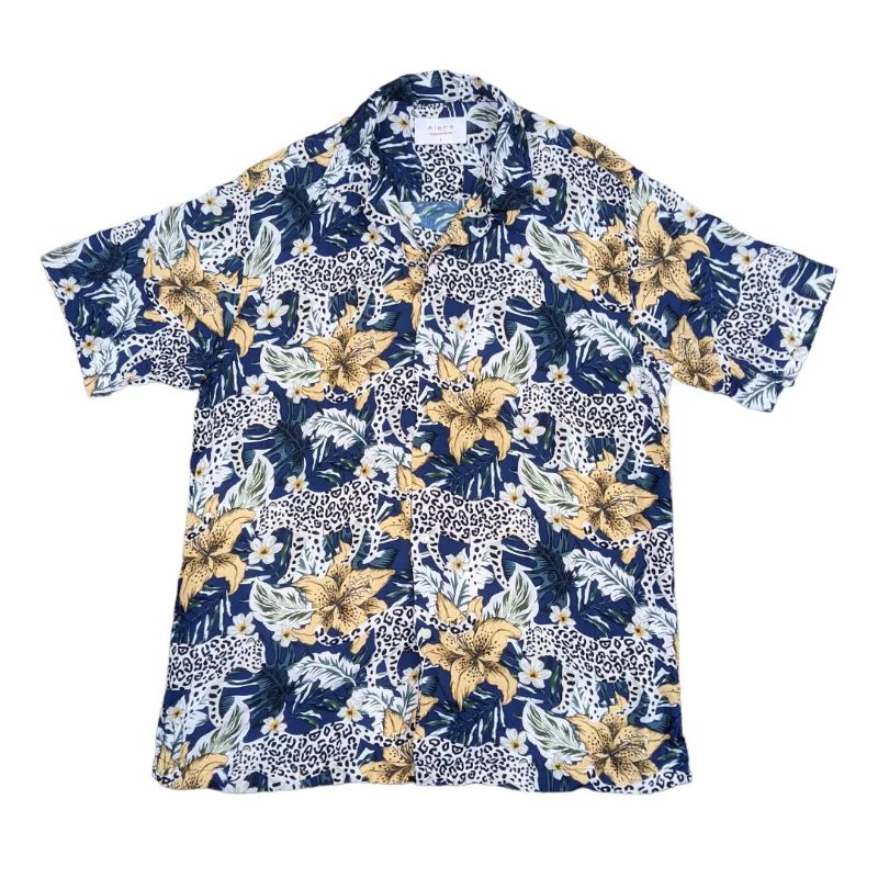 Kemeja aloha beach club loop collar rayon