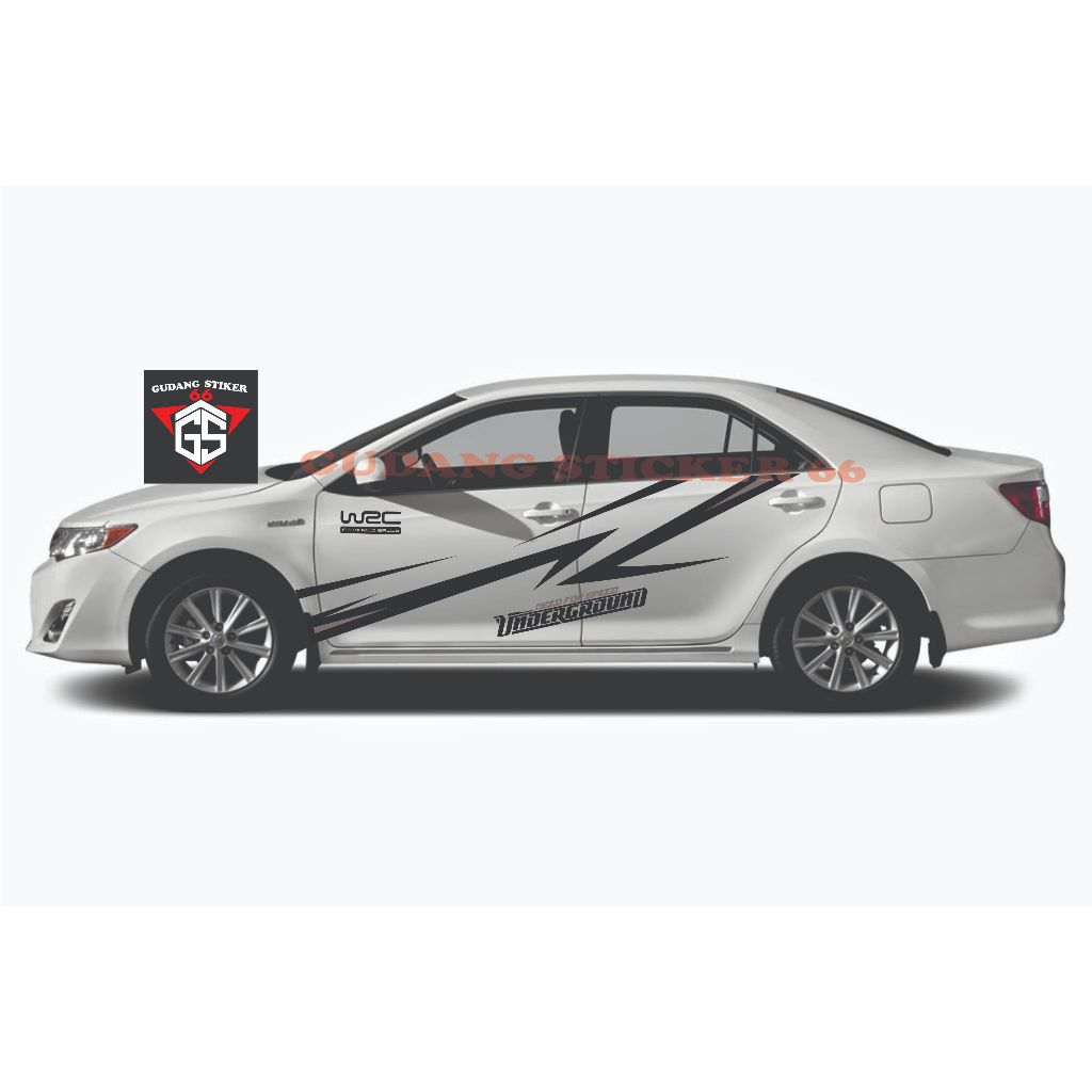 sticker mobil Vios sticker  list body samping mobil sedan Camry