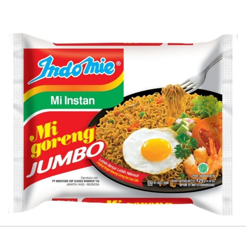 

Indomie Mi Instan Goreng Jumbo 129 g isi 5 bks