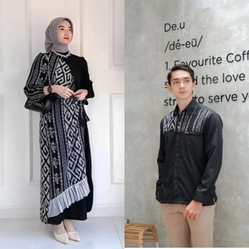 dress tenun toraja black-baju tenun saeimbit pria wanita tenun toraja