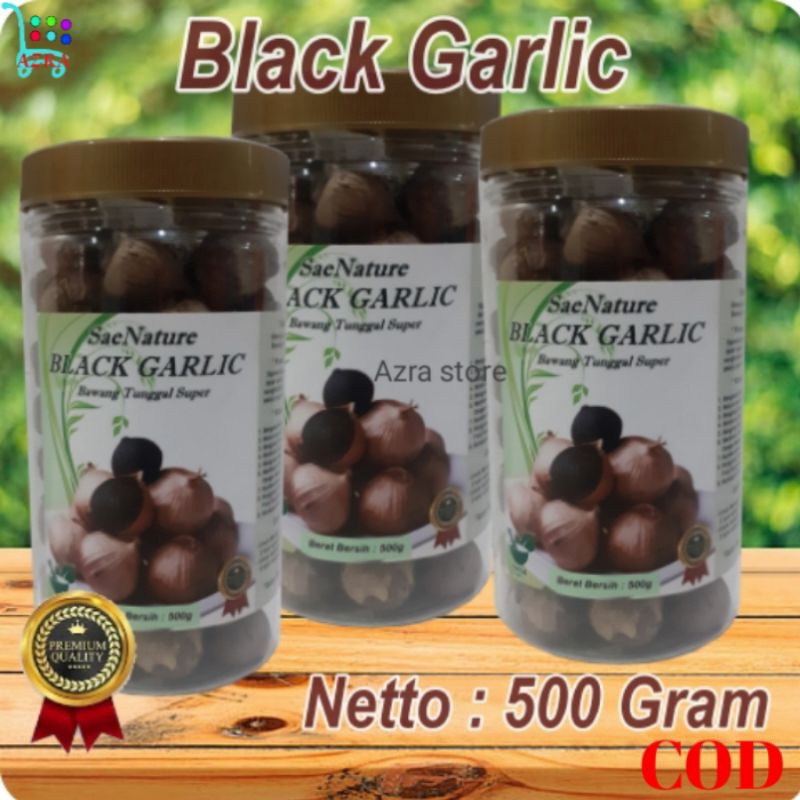 

Black Garlic Tunggal 500 gram Bawang Hitam Lanang