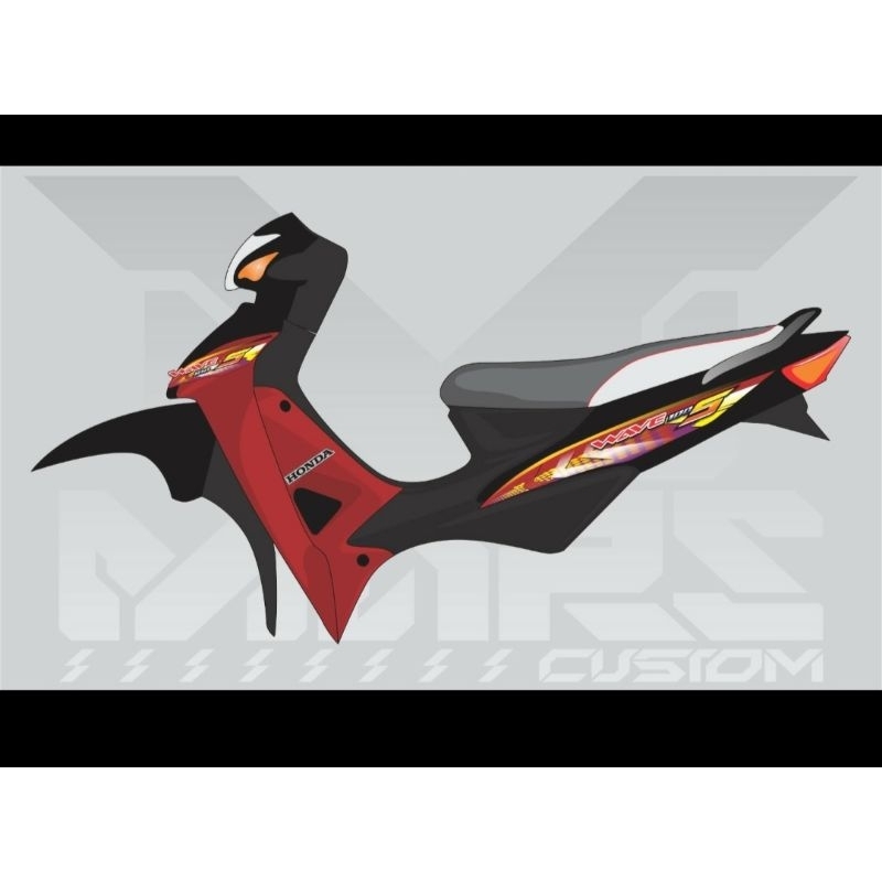 striping stiker Supra fit new100 wave100 wave s