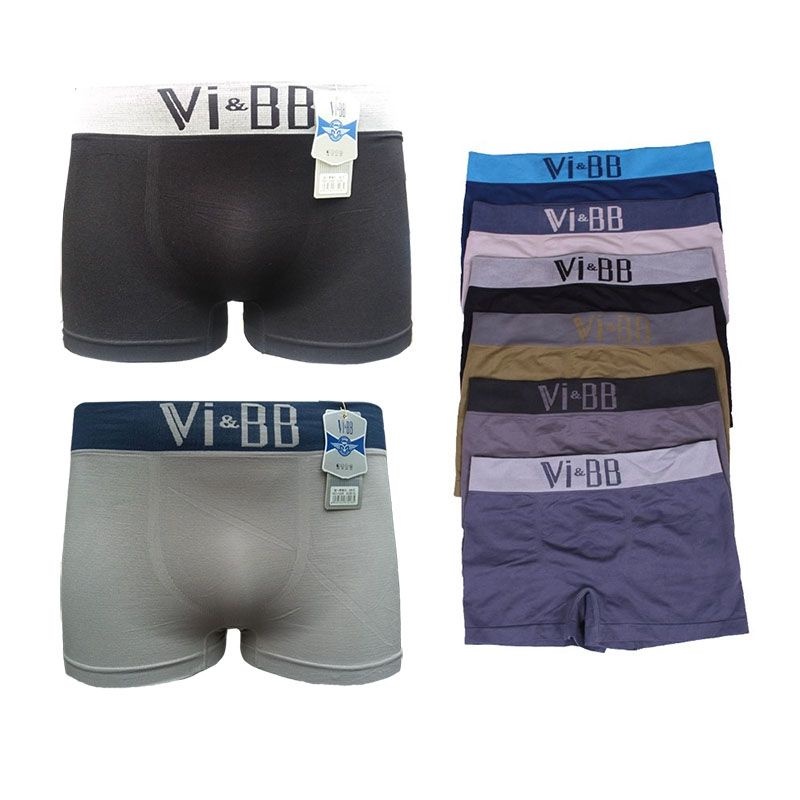 Boxer Celana Vi BB Rajut PILIH WARNA Pria Dewasa | Celana Dalam CD Seamless Spandex Tanpa Jahitan VB