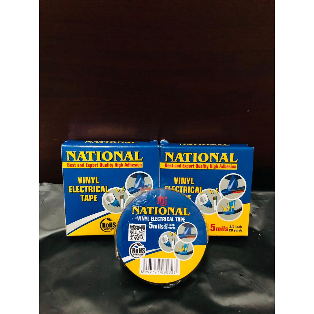 asli isolator Isolasi Listrik National Hitam Solasi Kabel Nasional Electrical Tape Berkualitas