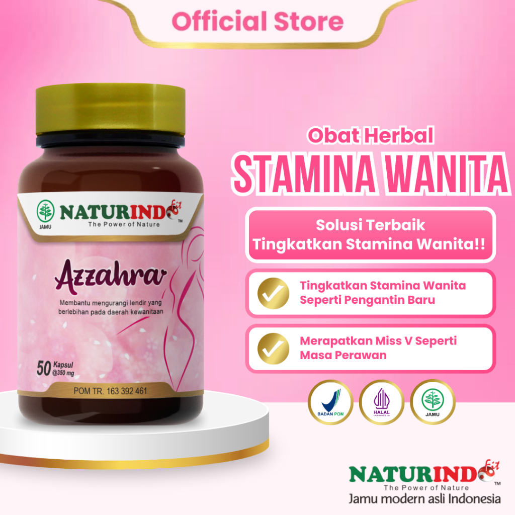 [BPOM] NATURINDO - AZZAHRA Obat Stamina Wanita Ampuh Perangsang Gairah Seksual Wanita Tahan Lama Sex