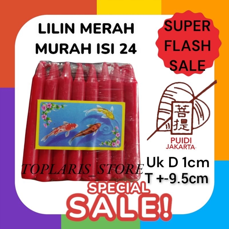 Lilin Merah Kecil MERAH ISI 24