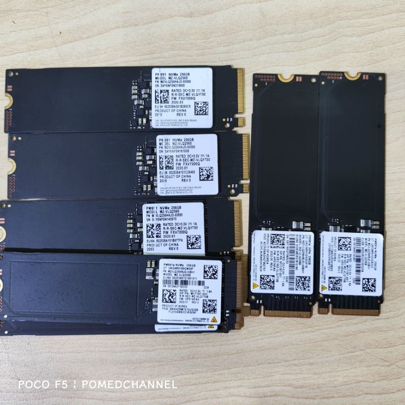SSD NVME 256GB PCIE GEN3 GEN4 RANDOM NORMAL SEHAT - CABUTAN LAPTOP BARU
