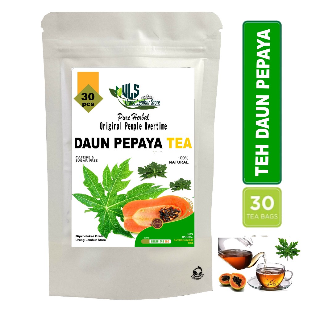 

Paket Hemat Teh Daun Pepaya Kering Isi 10 Teh Celup Instan Daun Pepaya Kering Organik