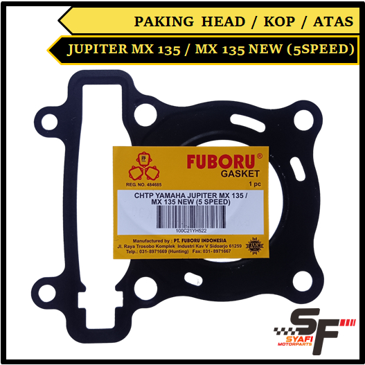 PAKING HEAD JUPITER MX 135 / MX 135 NEW (5 SPEED) GASKET PERPAK KOP ATAS BESI FUBORU