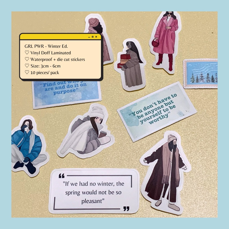 

STICKER ULZZANG GIRL / STICKER GIRL POWER “WINTER” (JOURNALING STICKER/STICKER JURNAL/DECO STICKER)