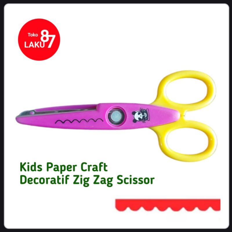 

Kids Paper DYI Paper Craft Decoratif Zig Zag Scissor / Gunting Zig Xag Anak