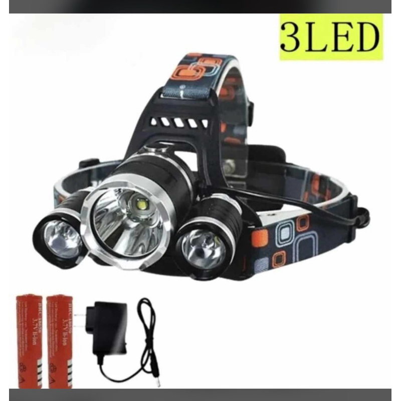 HEADLAMP 2Batu Senter kepala headlamp zoom 2 baterai