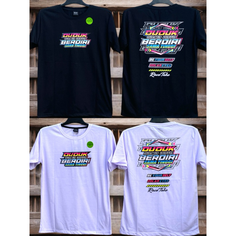 Kaos Kata Kata Lucu Size L XL Hitam Putih Katun Combed