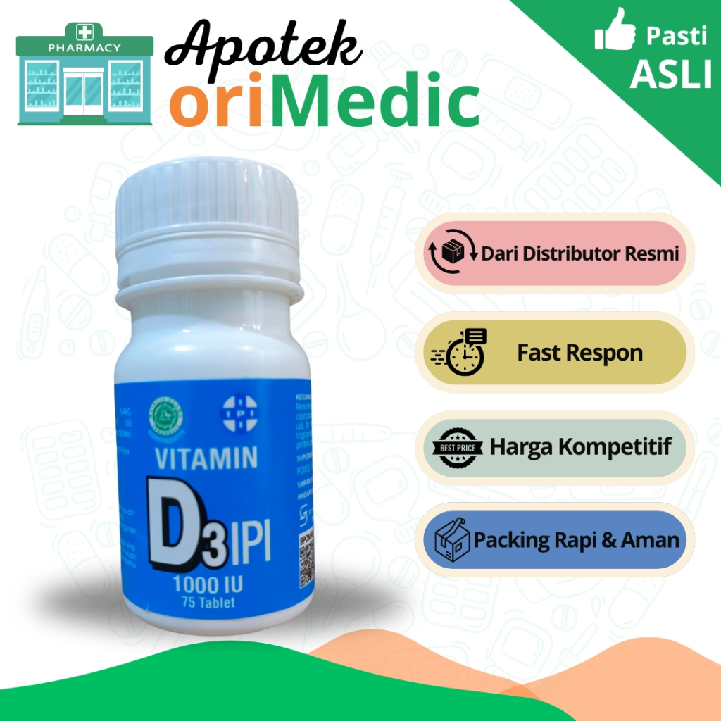 Vitamin D3 1000 IU IPI 70 Tablet