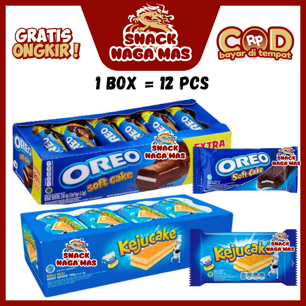 

OREO BOLU COKLAT / KRAFT BOLU KEJU [1 BOX ISI 12]