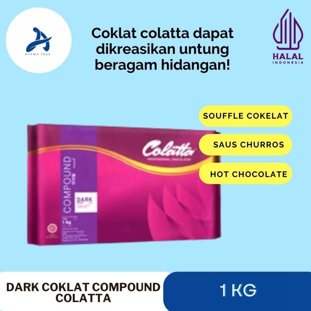 

COKLAT COLATTA DARK CHOCOLATE COMPOUND 1 KG / COKLAT MASAK COLATA COLLATA