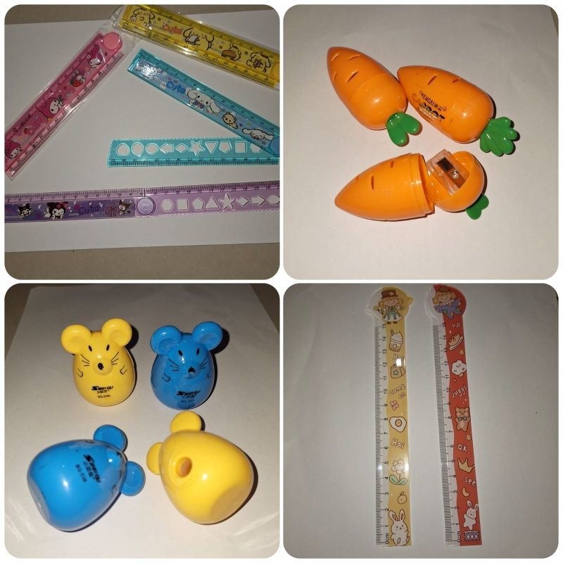 

(RANDOM) Penggaris 15cm/ 30cm/ Rautan penggaris lipat lucu