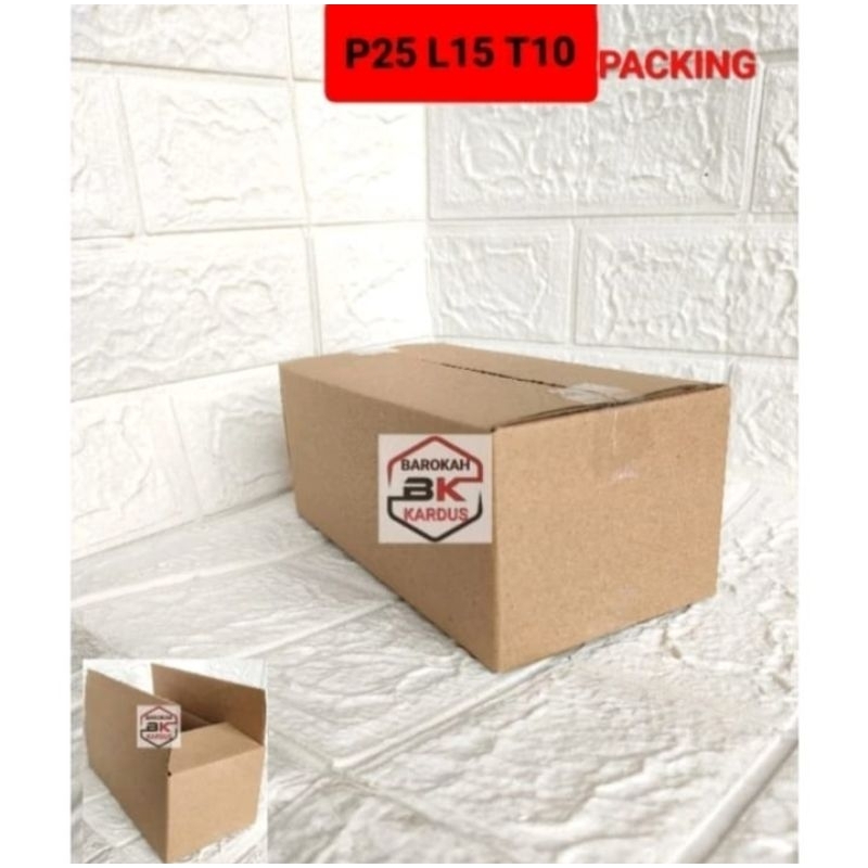 

Kardus 25x15x10 Cm / Kardus Box Packing Polos Tebal Premium