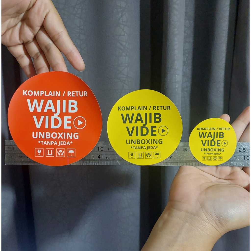 

STIKER KOMPLAIN RETUR WAJIB VIDEO UNBOXING