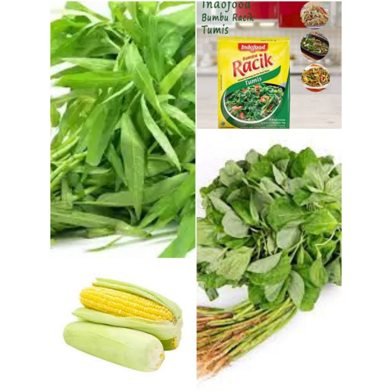 

sayur bayam, kangkung 1 ikat