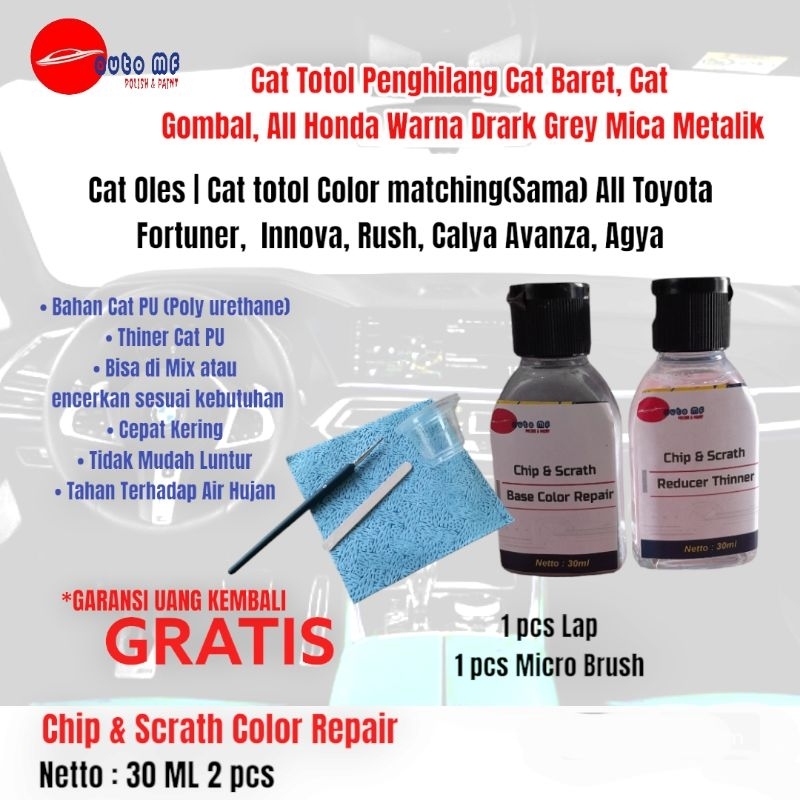 Cat Oles Warna Silver Metalik 1E7 ALL Toyota Avanza |  Agya | Calya | Rush