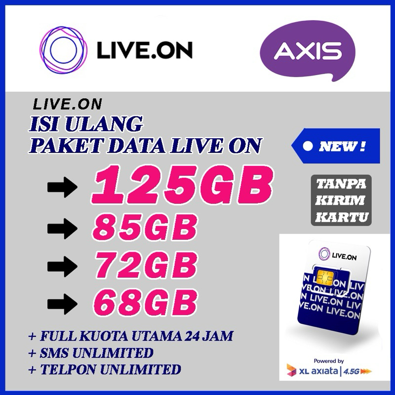 Paketdata Isi Ulang Kuota LiveOn (Tanpa Kirim Kartu)