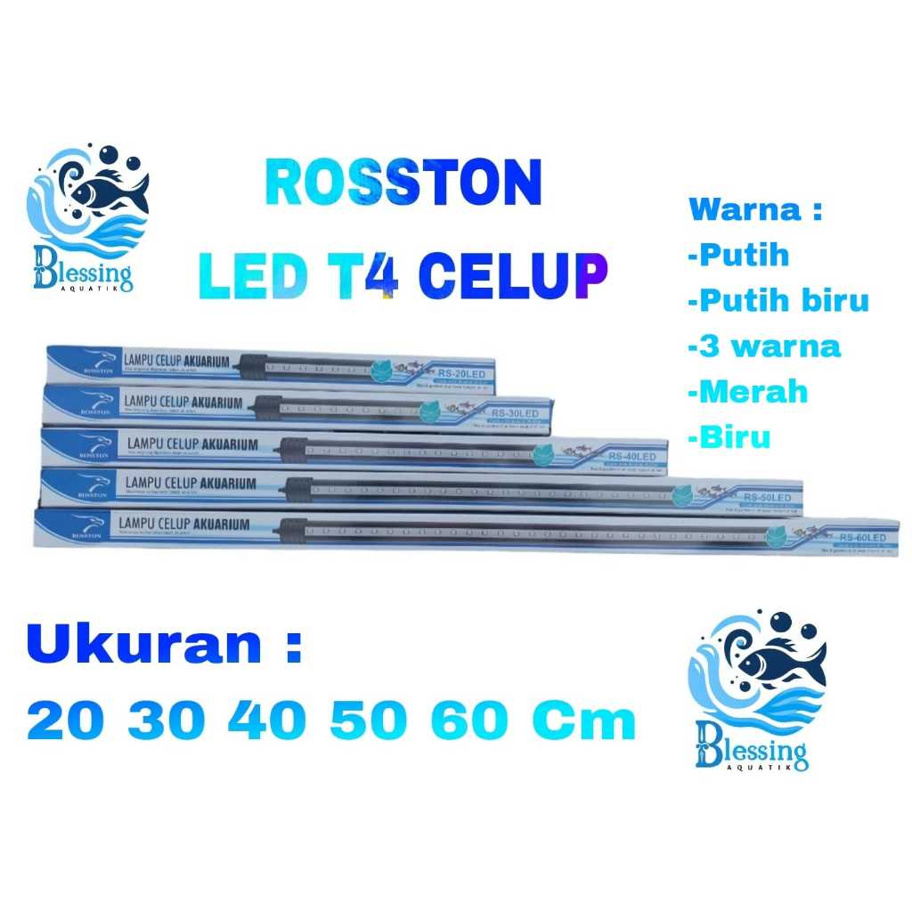Lampu Celup Aquarium  20cm-60cm Rosston LED Celup Berkualitas