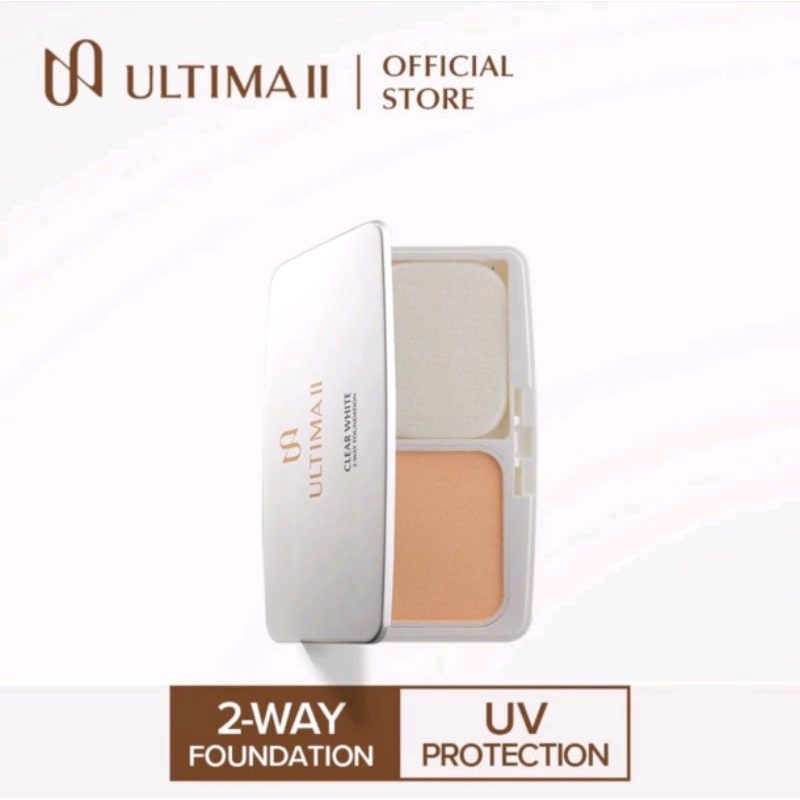 (original) Ultima II Clear White 2-way Foundation Compact