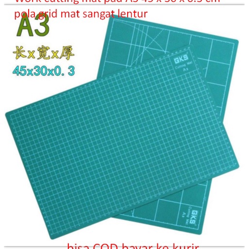 

Super Produsen Work cutting mat pad A3 45 x 3 x 3 cm pola grid mat sangat lentur