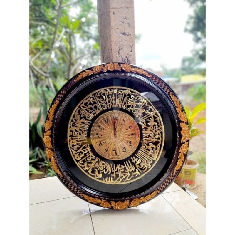 Kaligrafi jam dinding diameter 45cm