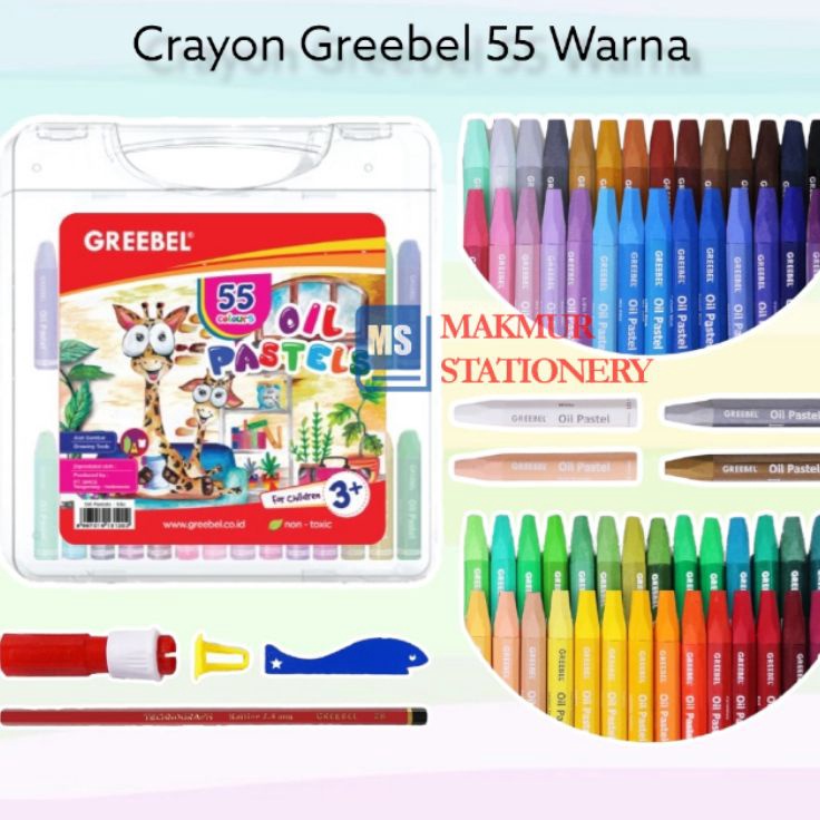 

Super Istimewa Crayon Kerayon Greebel 55 Warna Oil Pastel