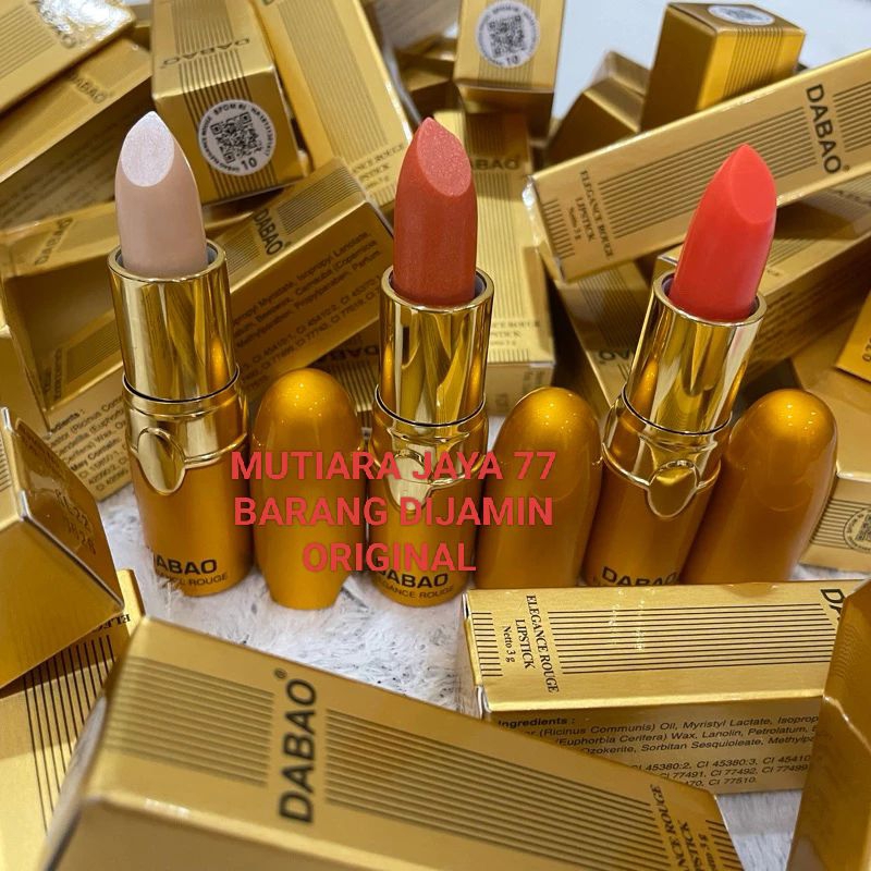 DABAO Elegece Rouge Lipstik Gold BPOM ORIGINAL / Lipstik DABAO