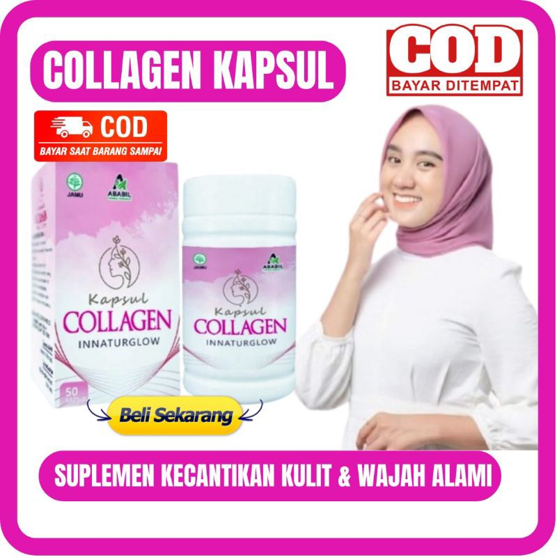 KAPSUL COLLAGEN INNATURGLOW ISI 50 - KAPSUL COLLAGEN COLLAGEN KAPSUL INNATURGLOW COLLAGEN PLUS COLLA