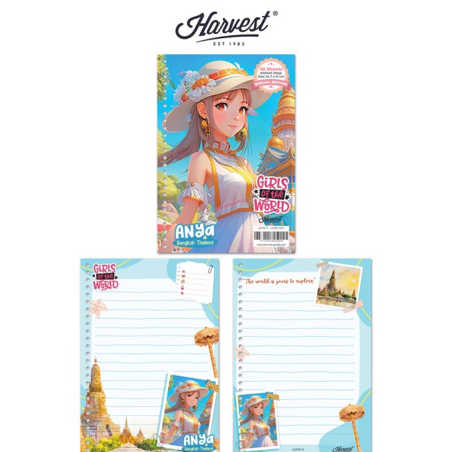 

Murah Pilihan Loose Leaf Kertas Binder Harvest A5 Girls of The World Bangkok