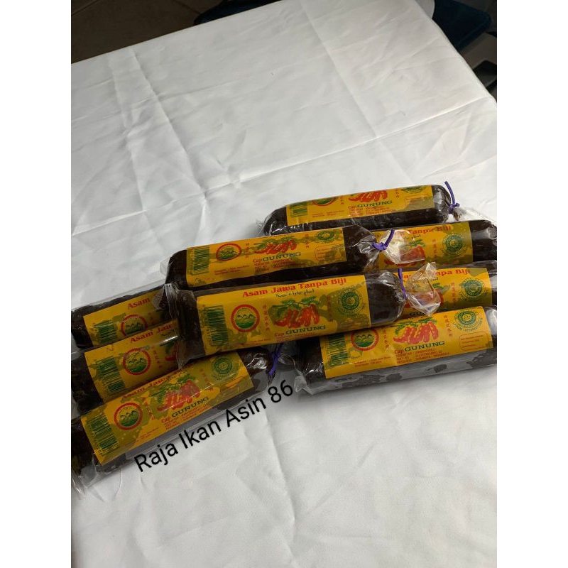 

RB Asam Jawa Tanpa Biji Cap Gunung 1Dus isi 100Pcs x 150gr / PerDus Asem Madura