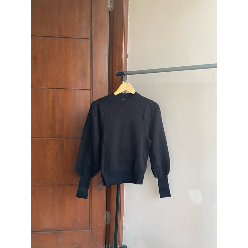 GU Uniqlo sweater rajut puffy -puffy knit sweater - sweater rajut lengan balon