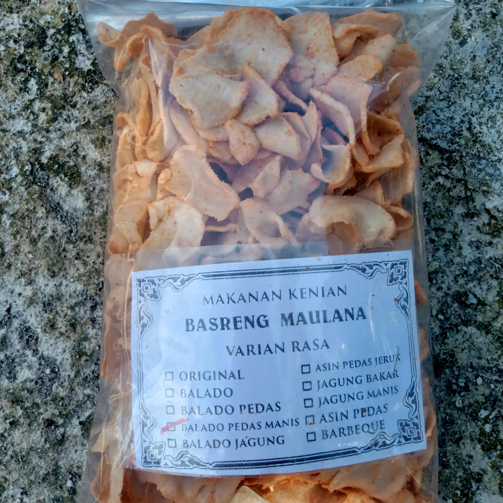 

Basreng keripik 250gr | original balado pedas asin jeruk jagung manis | Basreng kriuk basreng tipis basreng kripik