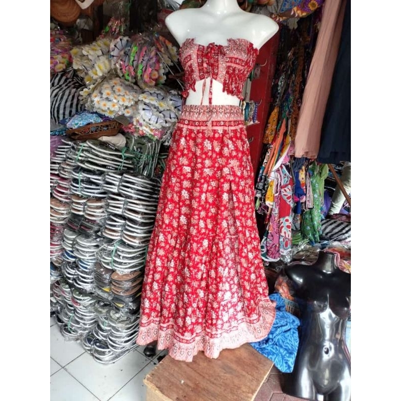 One Set rok Acha sexy Rayon Premium khas Bali Liburan