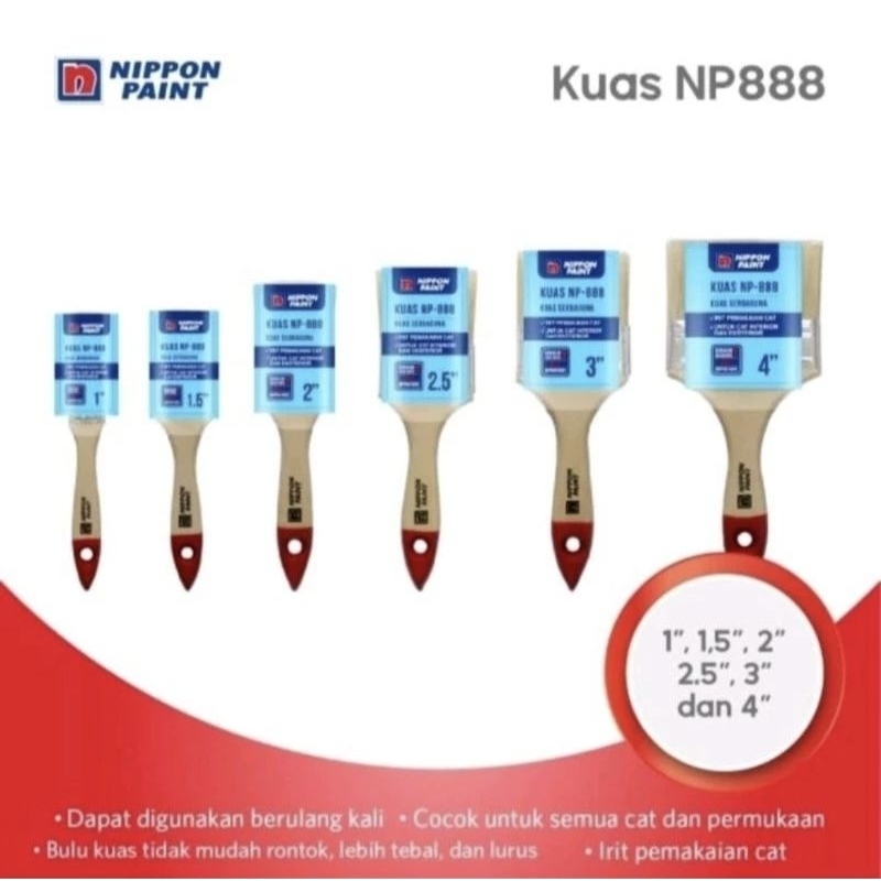 

Kuas Nippon-kuas cat Nippon paint-kuat Nippon paint np 888