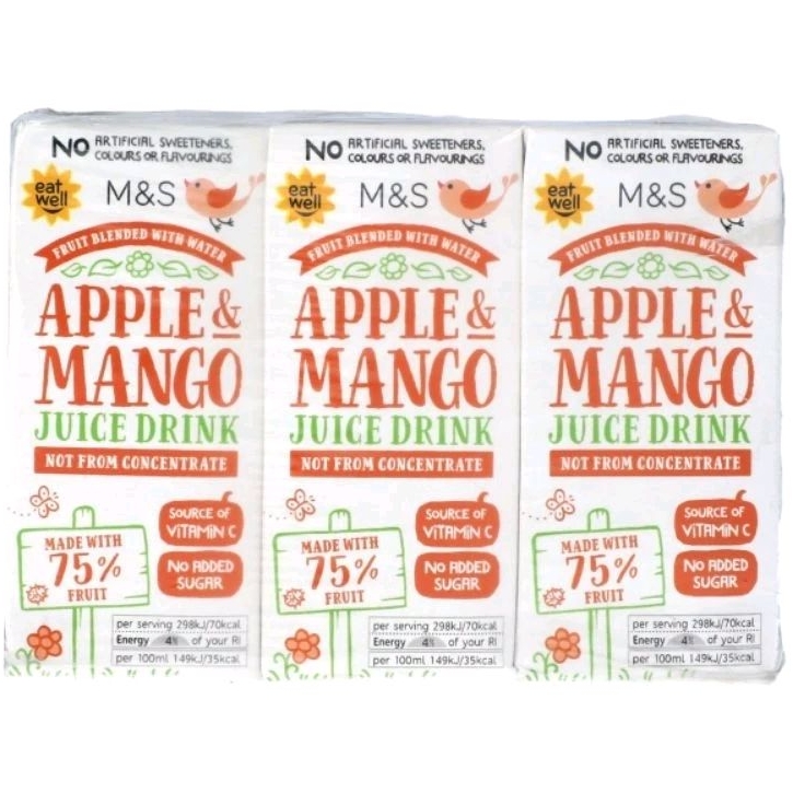 

MARKS & SPENCER M&S Apple & Mango Juice Drink 3 x 200ml