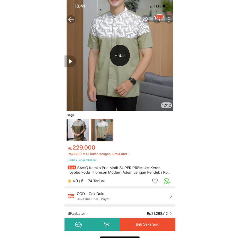 baju koko lebaran saviq kemko