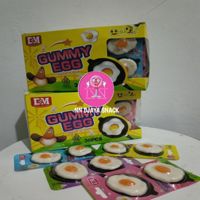 

GUMMY EGG TELUR CEPLOK isi 30pcs