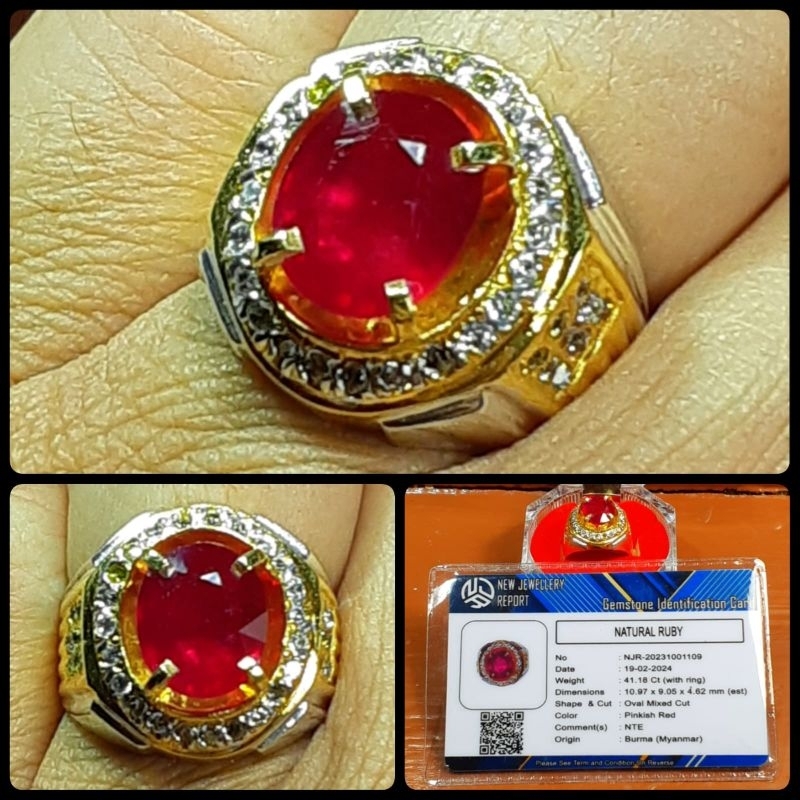 ORIGINAL 100% RUBY BURMA MYANMAR ( PIGEON BLOD HQ )