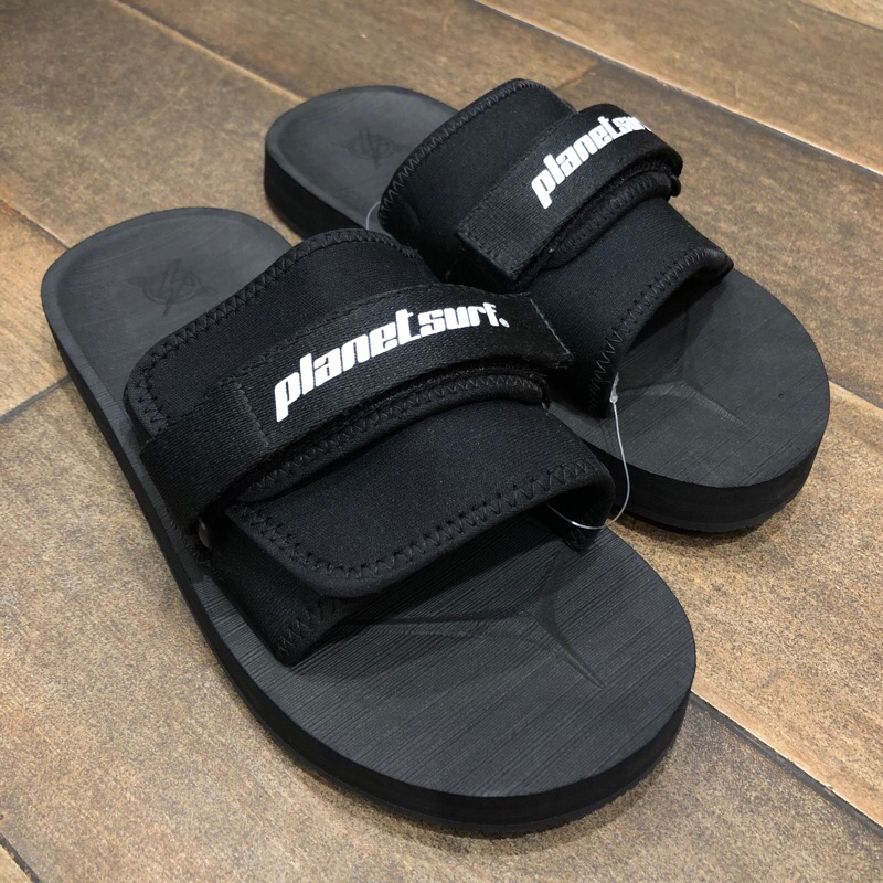 Sendal Planet Surf Original Slip on Rivendell men Sandal Black