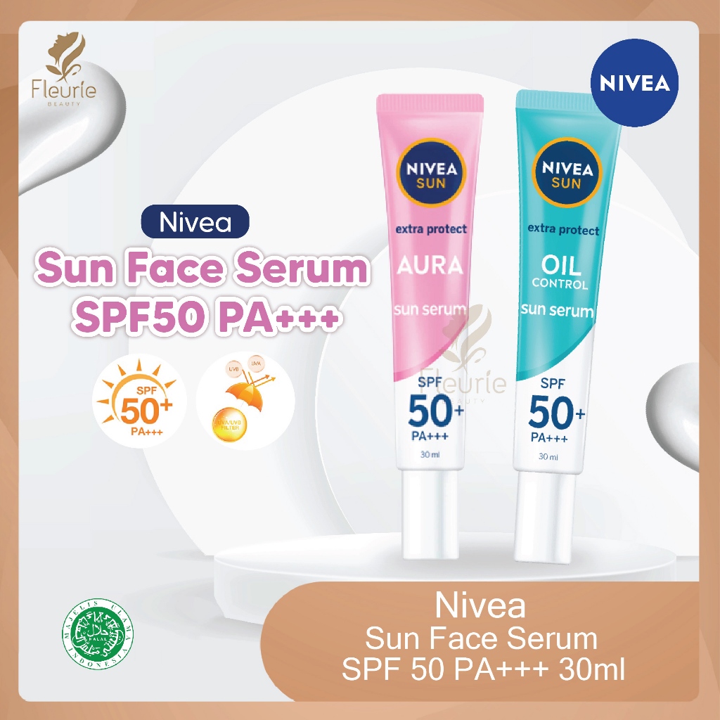 Nivea Sun Face Serum SPF50 PA+++ 30ml Instant Aura / Oil Control - NIVEA Sunscreen Wajah